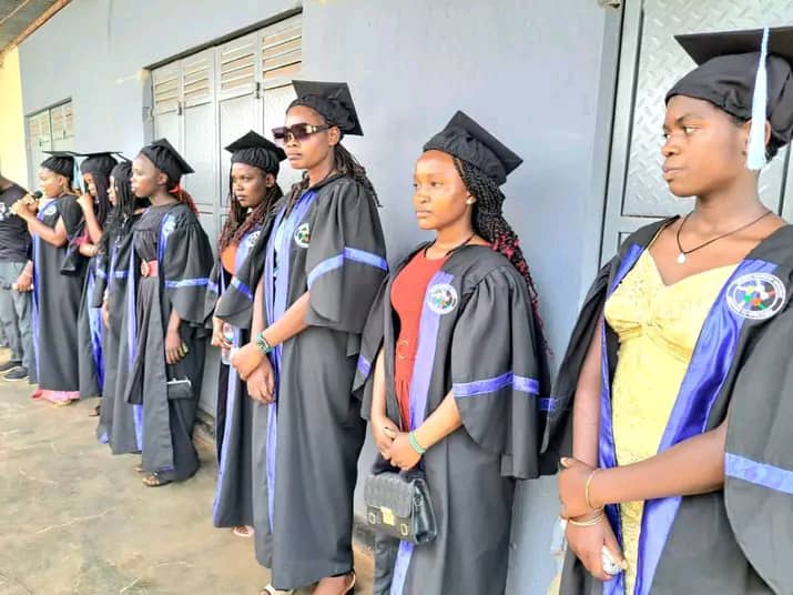 Graduates in caps and gowns